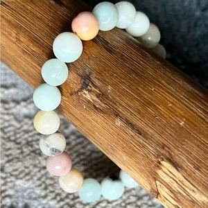 Amazonite Multicolor Stretch Healing Bracelet. 6.8”-7.2”